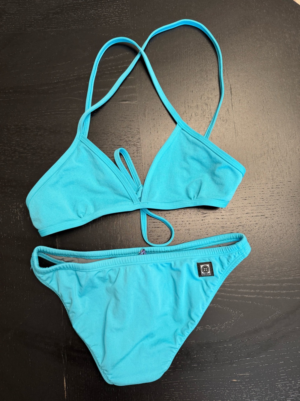 Jolyn Clothing Turquoise Blue Bikini Set